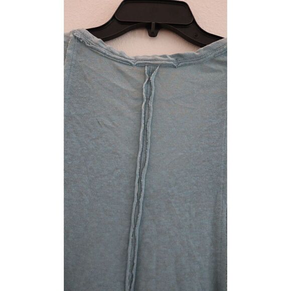 Free People x We The Free Women's Sz S Ocean Day Blue Sammie Pleated Top $58+ - Picture 7 of 9